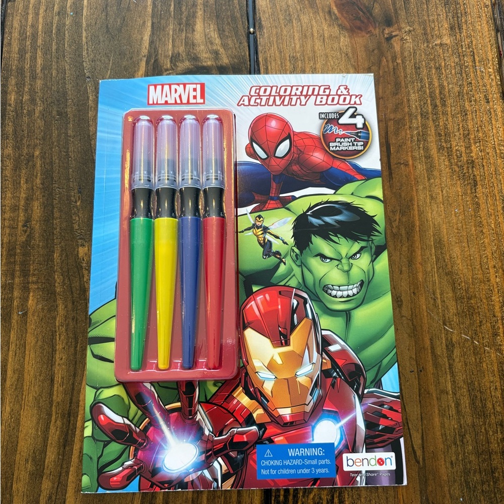 Marvel Coloring & Activity Book with Markers